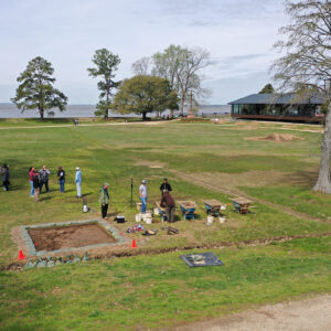 Jeremy Sanchez's English class from Surry County High School at the Bedford Artillery barracks site