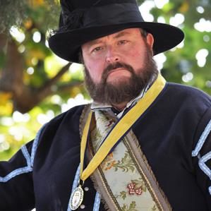 living history interpreter portraying Sir George Yeardley