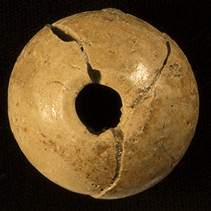 Earthenware spindle whorl