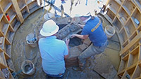 Well Cam Closeup September 19 Saw blade excavation